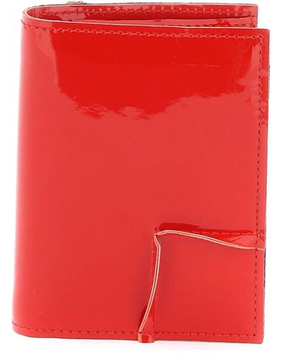 Comme des Garçons Comme des Garcons Brieftasche Bifold Patent Leder Brieftasche in - Rot