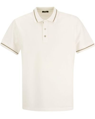 Peserico Cotton Piqué Polo -Hemd - Weiß