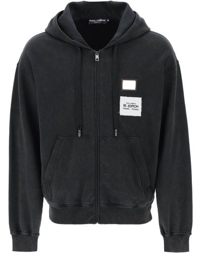 Dolce & Gabbana 're Edition' Hoodie - Zwart