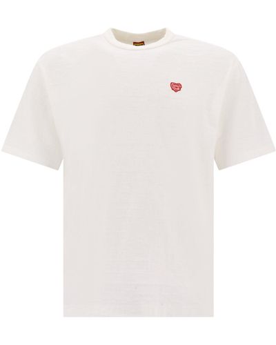 Human Made Menschlicher "Herzabzeichen" T -Shirt - Weiß