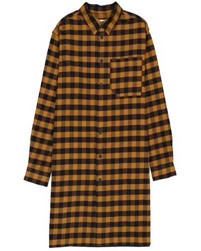 KENZO Flannel Long Shirt - Marron