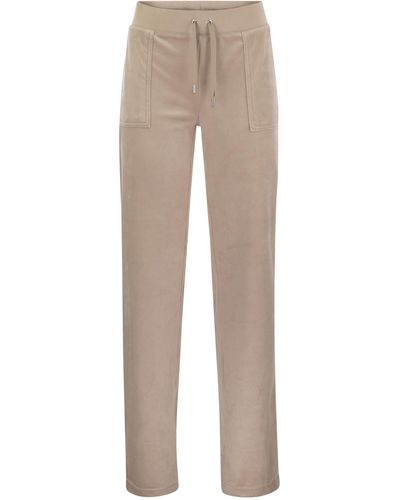 Juicy Couture Pants With Velour Pockets - Natural