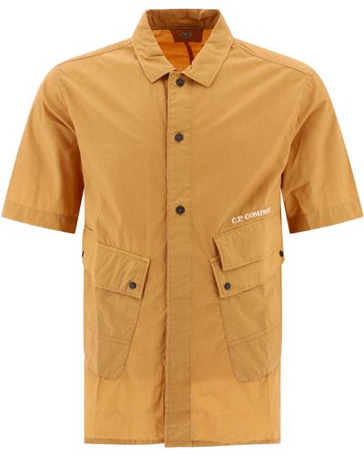 C.P. Company C.P. Camisa poplin de la compañía con bolsillos - Amarillo