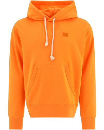 Acne Studios Sweat à sweat à sweat de visage d'acné - Orange