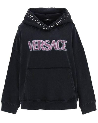 Versace Cotton Logo Sweatshirt - Schwarz