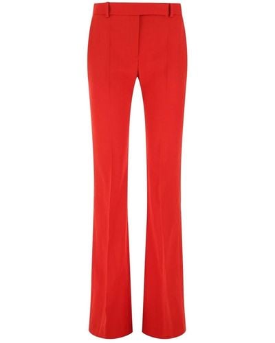 Alexander McQueen Pantalones de lana de - Rojo