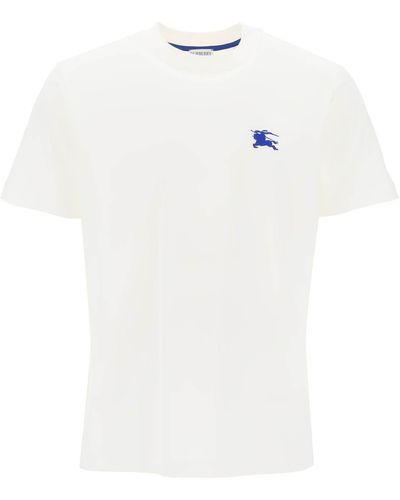 Burberry "Ekd gesticktes T -Shirt - Weiß