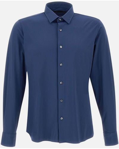Rrd Midnight Blue Oxford Camisa Open Slim Fit - Azul