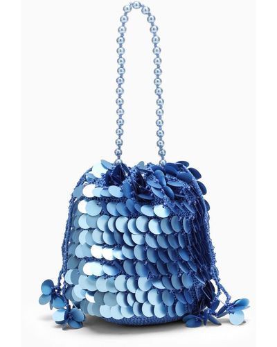 Vanina Blue Paillon Mini -Tasche - Azul