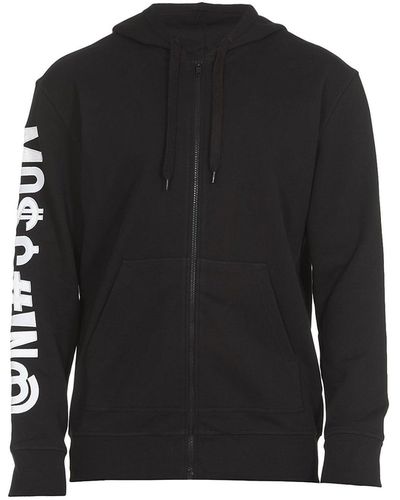Moschino Cotton Zip-up Sweatshirt - Black