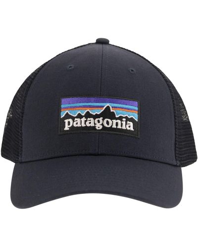 Patagonia Chapeau de avec logo brodé sur le devant - Bleu
