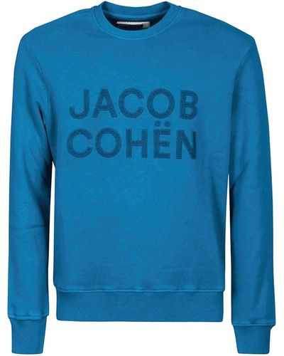 Jacob Cohen Light Blue Cotton Sweater