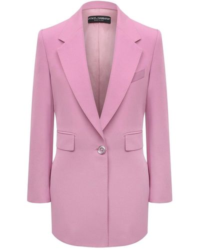 Dolce & Gabbana Blazer aus technischem Twill - Pink