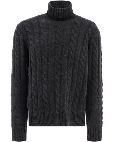 Polo Ralph Lauren Cable-knit Wool-cashmere Sweater - Black