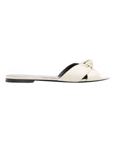 Saint Laurent Shoes > flip flops & sliders > sliders - Blanc