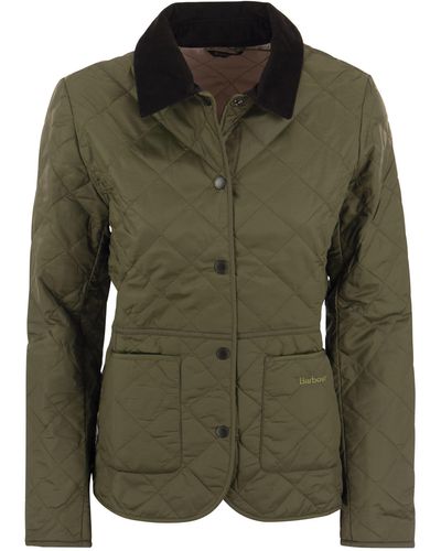 Barbour Deveron Gewatteerde Jas - Groen