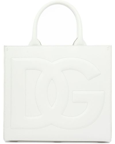 Dolce & Gabbana Dolce & Gabbana Dg Täglich Mittlere Weiße Einkaufstasche - Wit