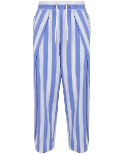 Balmain Gestreifte Hose - Blau