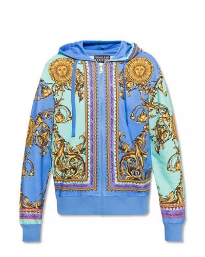 Versace Jeans Couture Bedrucktes Sweatshirt - Blau