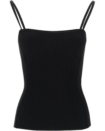 Jacquemus Le Haut Sierra Top de punto - Negro