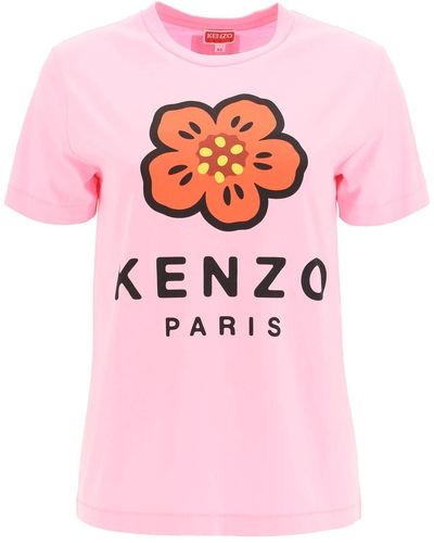 KENZO Boke Flower Gedrukt T -shirt - Roze
