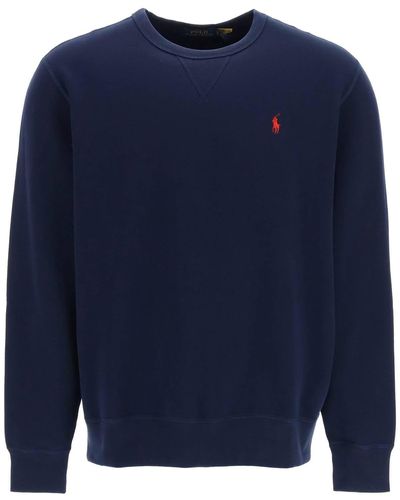 Polo Ralph Lauren Logo Borduurwerk Sweatshirt - Blauw