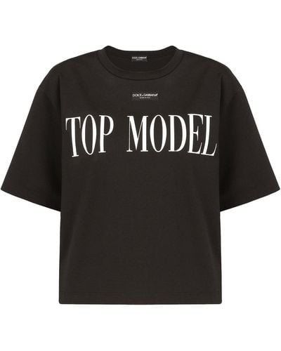 Dolce & Gabbana Camiseta Top Model - Negro