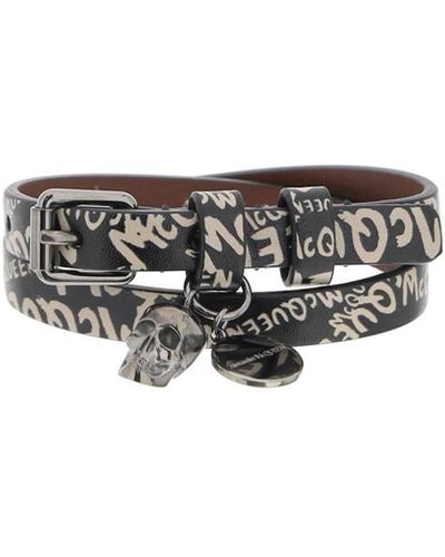 Alexander McQueen Skull Dubbele Wrap Armband - Meerkleurig