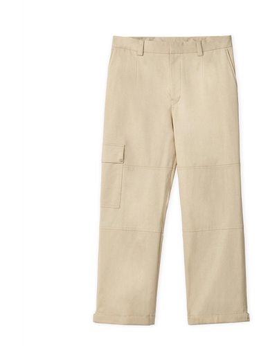 Loewe Cropped Pants - Natural