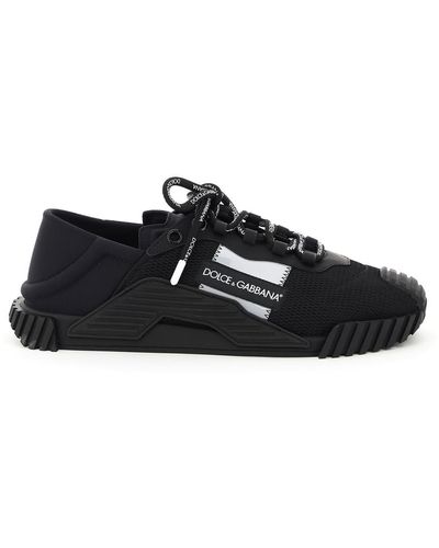 Dolce & Gabbana Slip-On-Sneaker Ns1 Aus Materialmix - Schwarz
