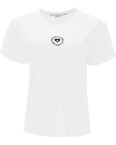 Stella McCartney Stella Mc Cartney Ikonische Mini -Herz -T -Shirt - Weiß