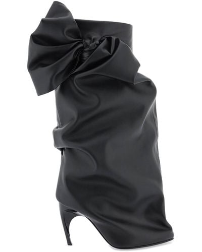 Alexander McQueen Armadillo -Stiefel mit Bogen - Schwarz
