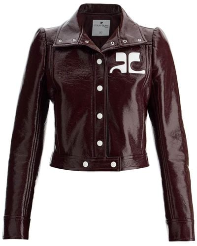 Courreges Courreves Vinyl Effect Re Edition Jacke - Rot