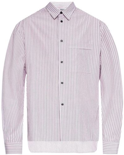 Lanvin Striped Cotton Shirt - Purple