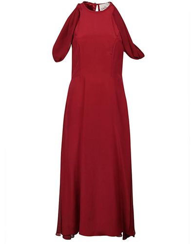 CRI.DA Silk Midi Dress - Red