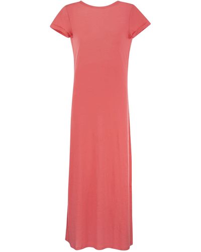 Majestic Dress With Back Neckline - Pink