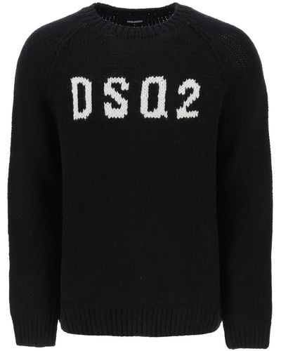 DSquared² Dsq2 pull en laine - Noir