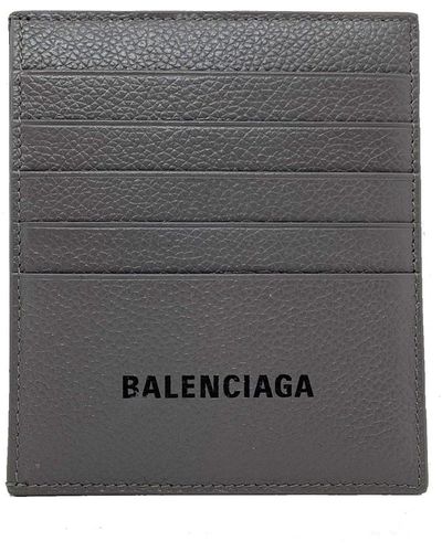 Balenciaga Logo Card Holder - Gray