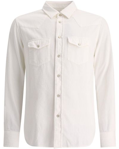 Tom Ford Camisa con bolsillos para el pecho - Blanco