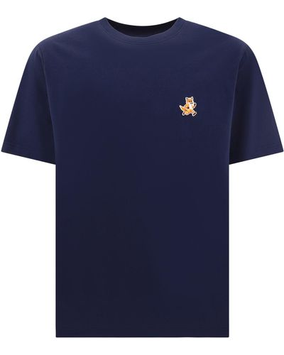 Maison Kitsuné Maison Kitsuné "Running Fox" T -Shirt - Blau