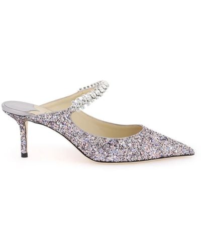 Jimmy Choo Bing 65 Glitzerpumpen - Weiß