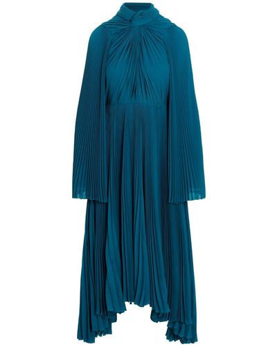 Balenciaga Draped Dress - Blue
