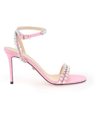 Mach & Mach Audrey Sandalen mit Kristallen - Pink