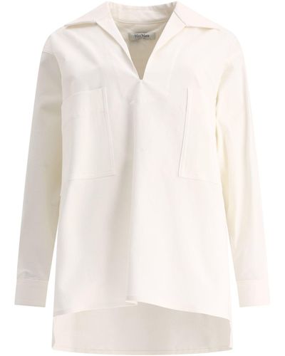 Max Mara "adorato" V-neck Shirt - White