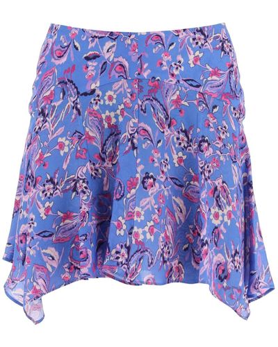 Isabel Marant 'Perrine' Hankerchief Minirock - Azul