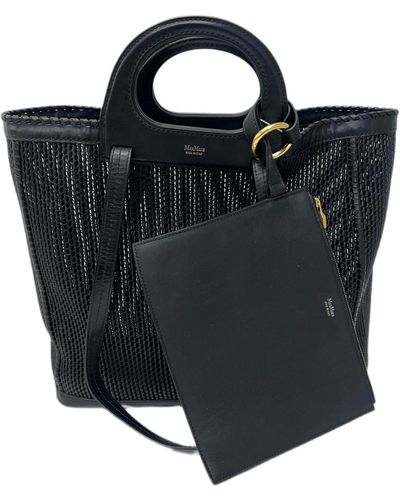 Max Mara Queen Leather Bag - Black