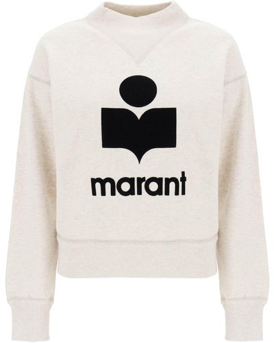 Isabel Marant Moby Sweatshirt Met Ingekleef Logo - Wit