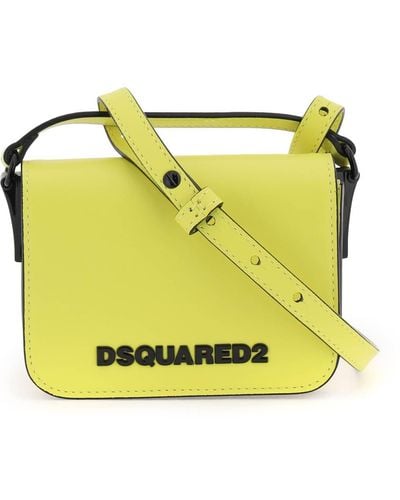 DSquared² Logo Mini Crossbody Bag - Geel