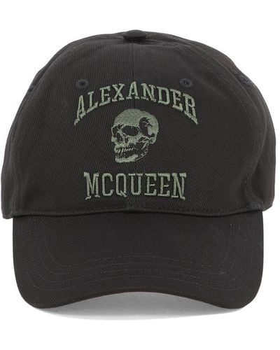 Alexander McQueen Varsity Skull Cap - Zwart