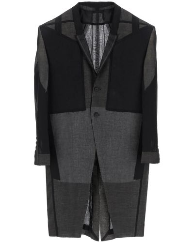 Rick Owens Cappotto Tatlin In Organza - Nero